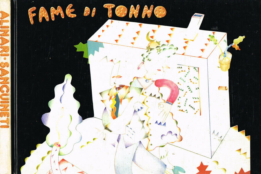 Copertina del libro “Fame di tonno. Pastelli e poesie” con poesie di Edoardo Sanguineti e disegni a colori di Luca Alinari. Pubblicato nel 1981 da Calcografica Studio (San Giovanni Valdarno). Le poesie, così come il titolo nella copertina del libro,…